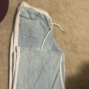 Light Blue Pants with White Trim